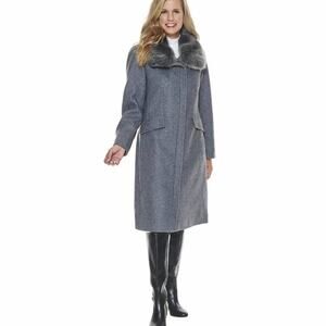 VINCE Camuto faux fur wool‎ coat women's size 3X new!!!